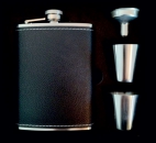 Taschenflasche mit Ledereinband